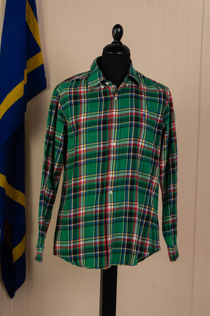 1990 Camicia Ralph Lauren a scacchi verdi - L