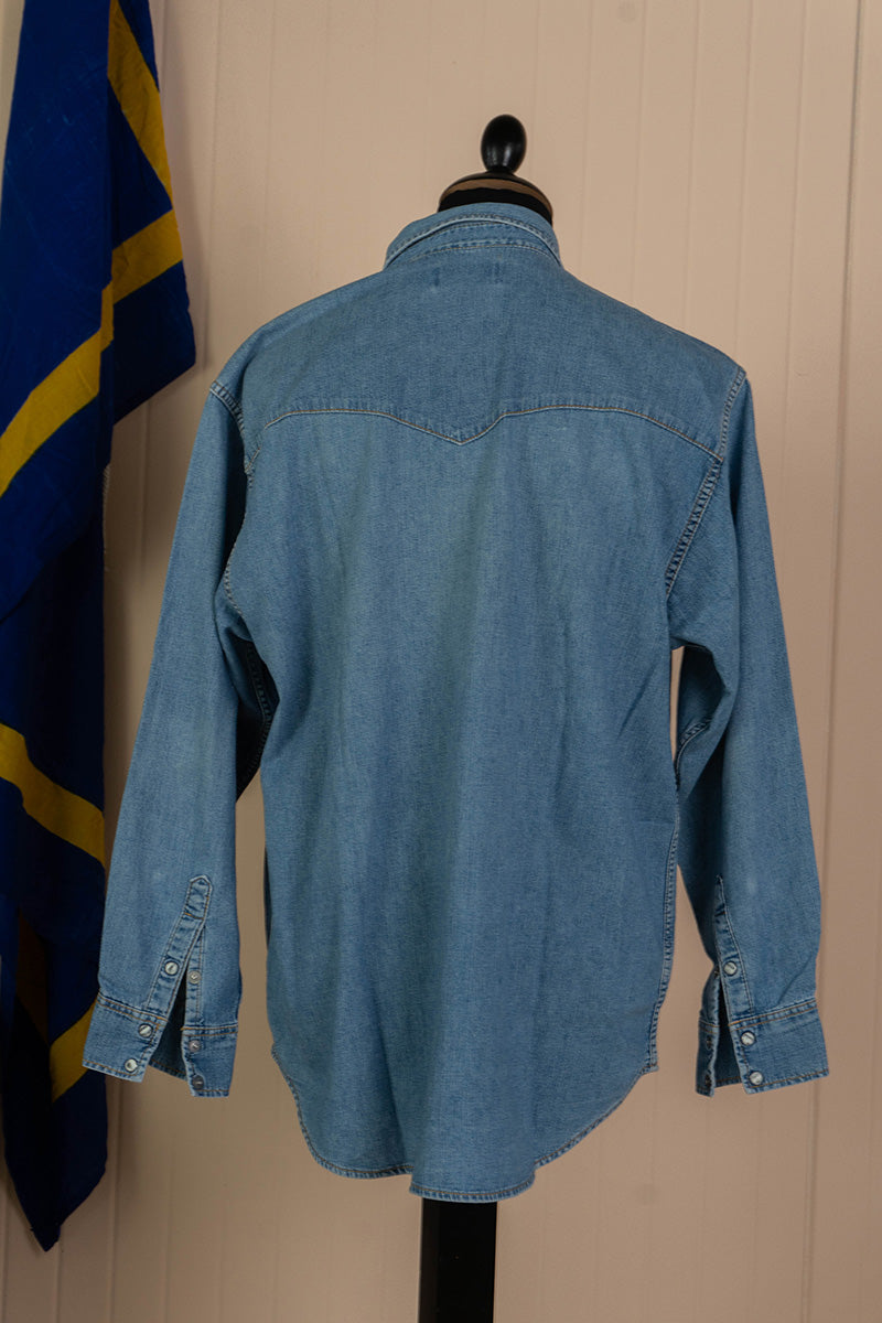 Camicia di Jeans Western Lee Indaco Medio - L