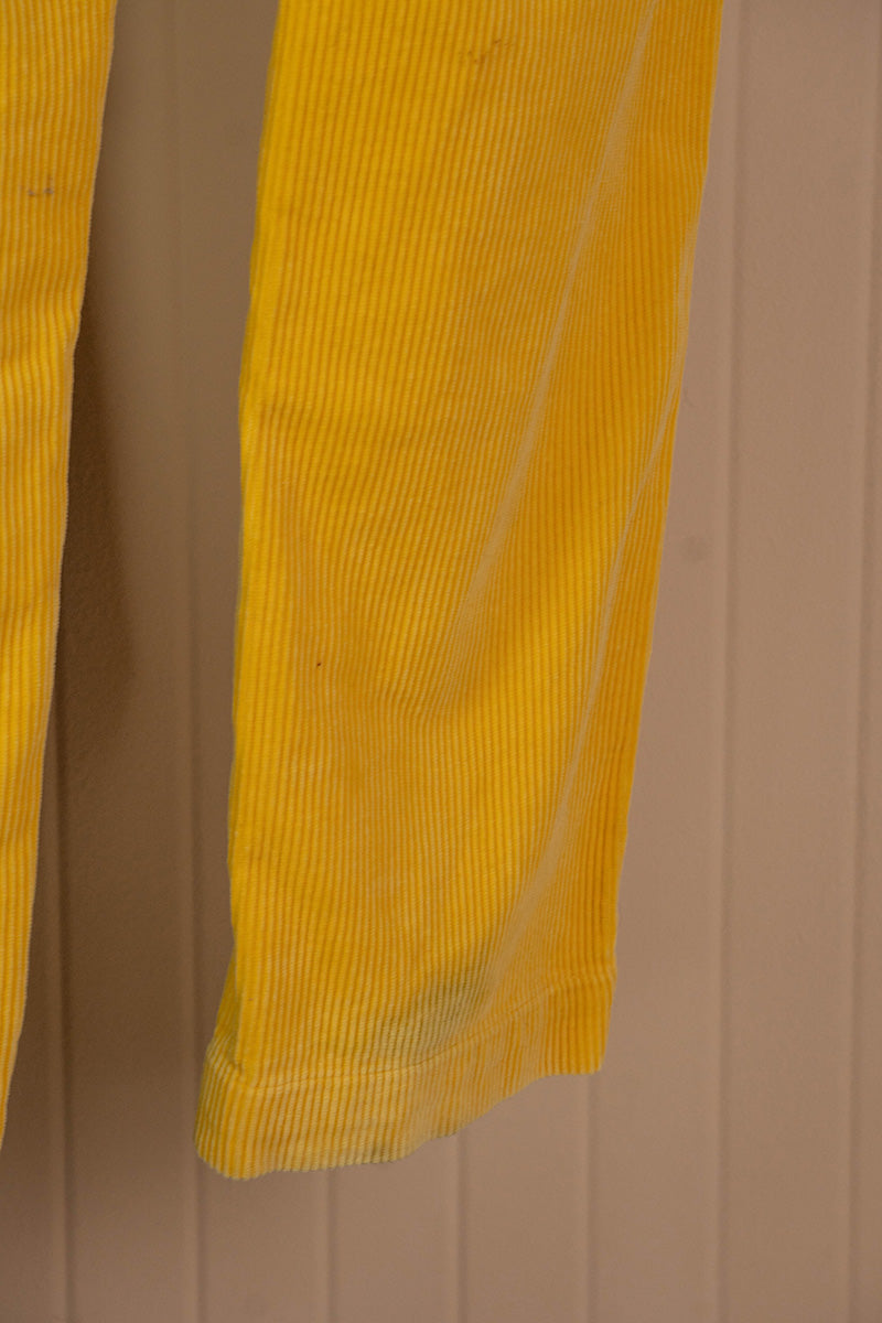 1990 Ralph Lauren Pantaloni in Velluto a coste Giallo -W 33 L 34