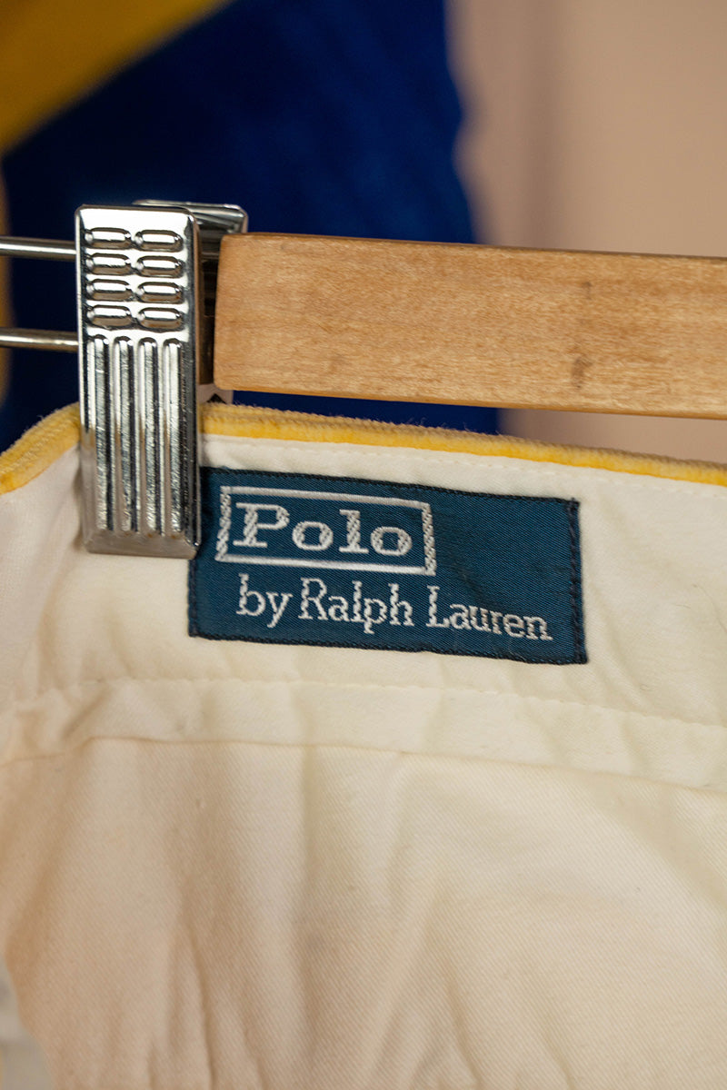 1990 Ralph Lauren Pantaloni in Velluto a coste Giallo -W 33 L 34