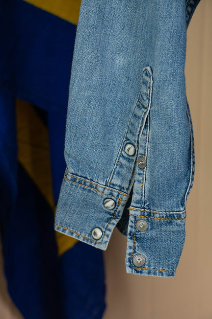 Camicia di Jeans Western Lee Indaco Medio - L