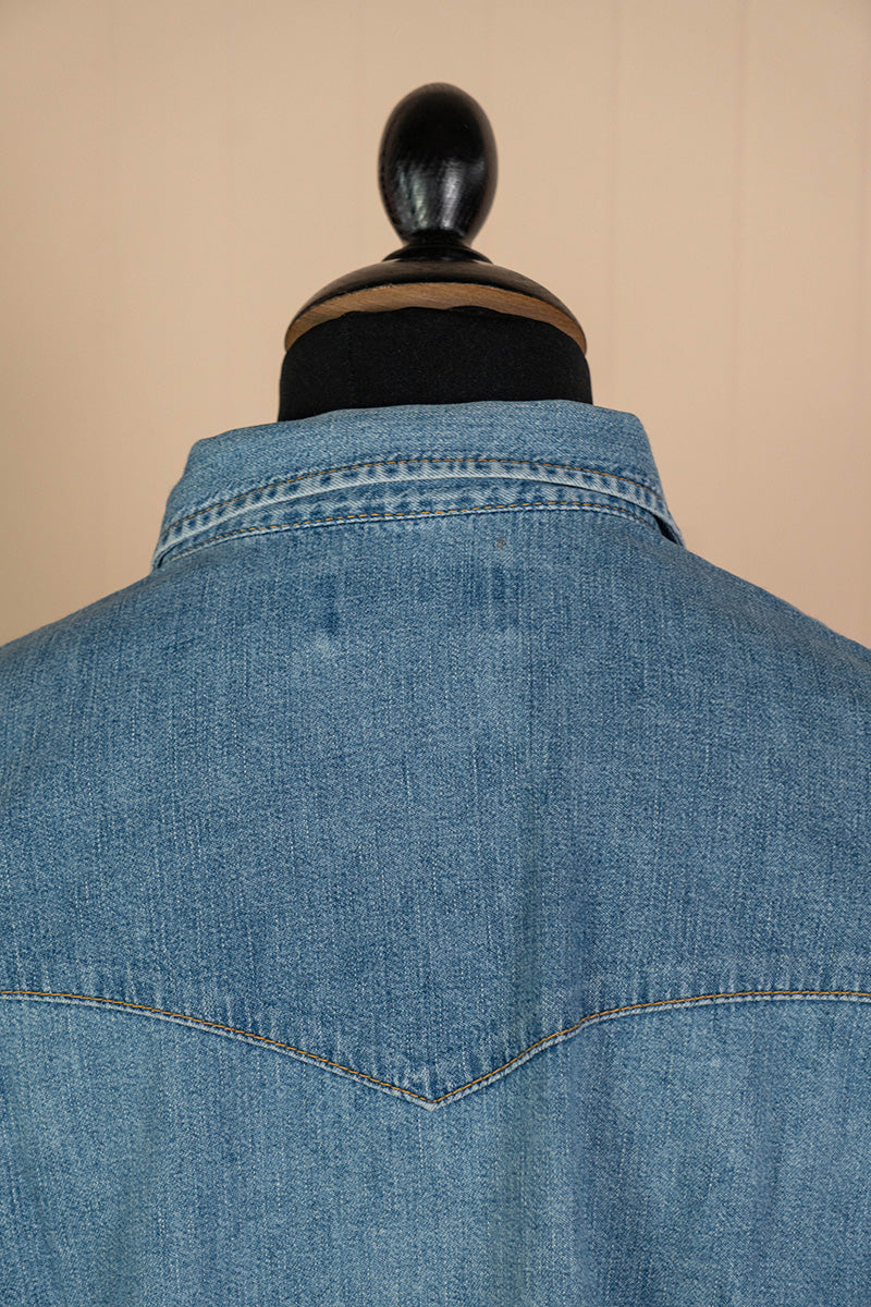 Camicia di Jeans Western Lee Indaco Medio - L