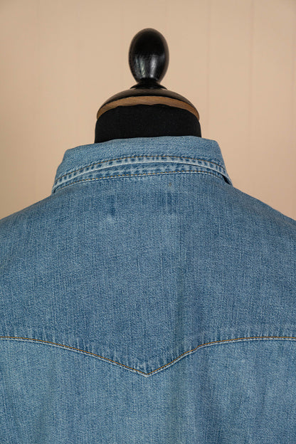 Camicia di Jeans Western Lee Indaco Medio - L