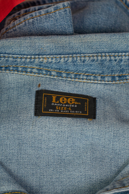 Camicia di Jeans Western Lee Indaco Medio - L