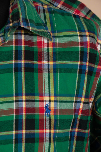 1990 Camicia Ralph Lauren a scacchi verdi - L