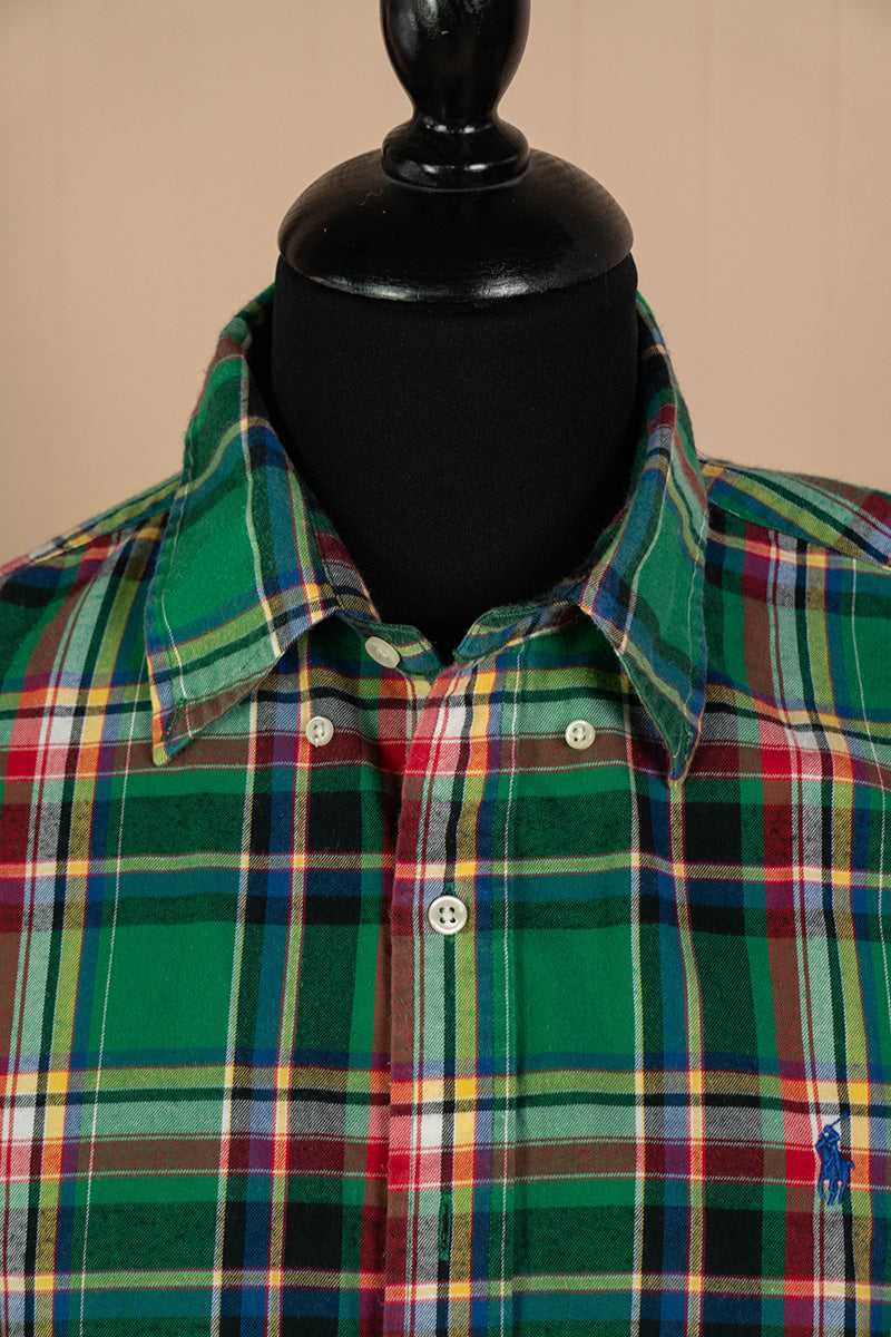 1990 Camicia Ralph Lauren a scacchi verdi - L