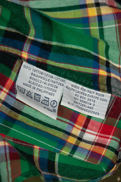 1990 Camicia Ralph Lauren a scacchi verdi - L