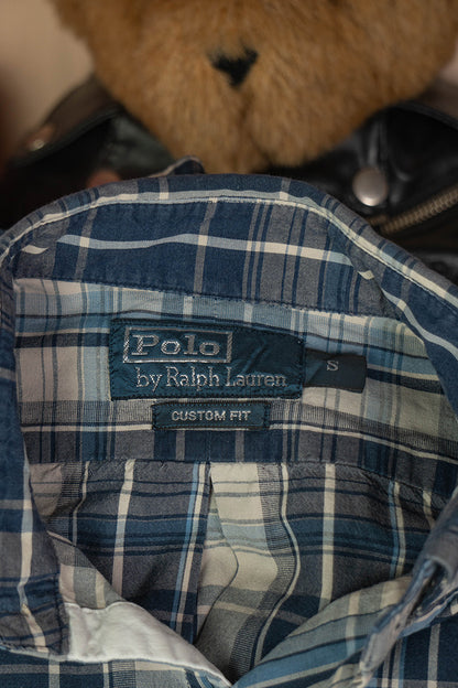 1990 Camicia Ralph Lauren a scacchi blu - S