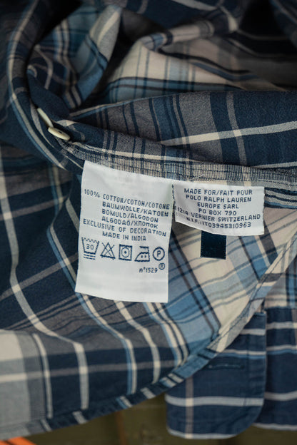 1990 Camicia Ralph Lauren a scacchi blu - S