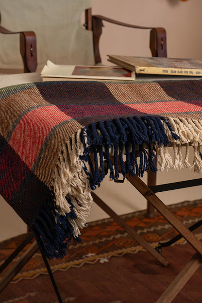 Coperta vintage a scacchi grandi