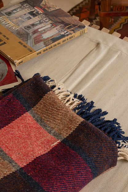 Coperta vintage a scacchi grandi