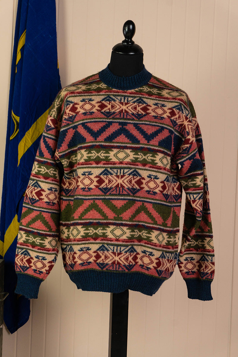 Maglione Vintage Geometrico Sergio Tacchini - L