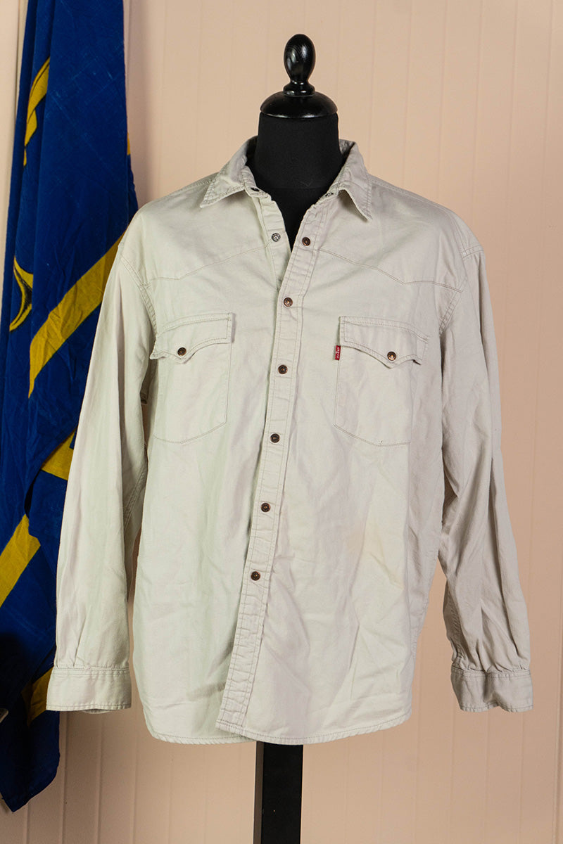 1990 Camicia da lavoro Levi's Orange Tab Beige- XL