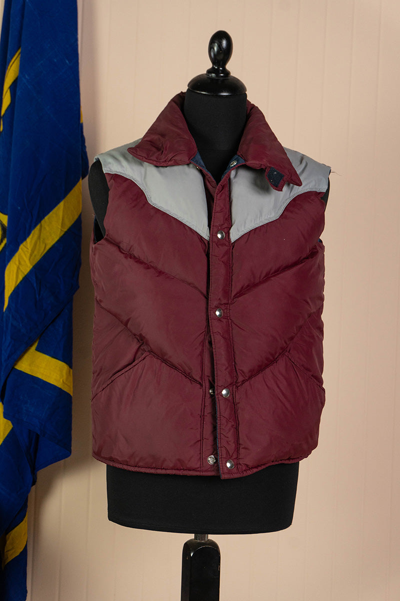 Smanicato Gilet Piumino Brandon Made in USA anni '70- M