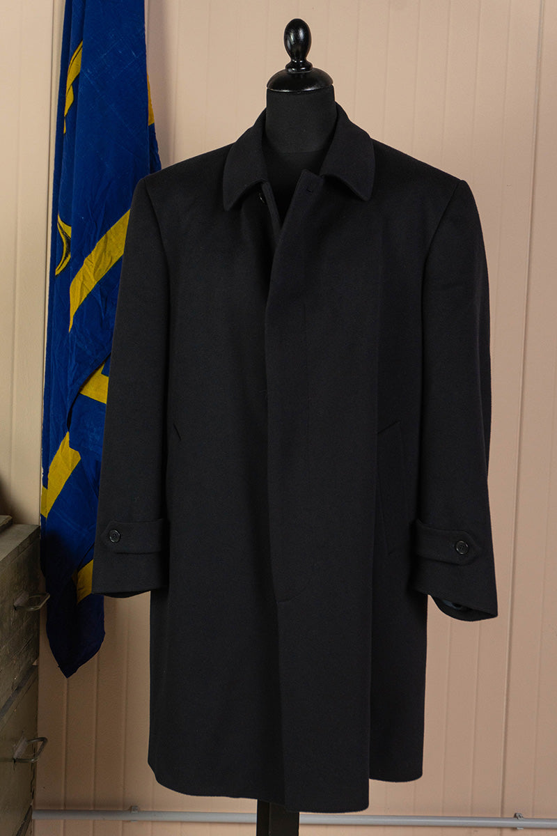 Cappotto Lungo Nero Lana di Piacenza - IT 54