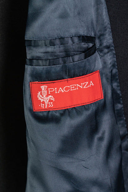 Cappotto Lungo Nero Lana di Piacenza - IT 54