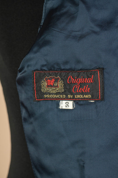 Cappotto Spinato Lungo Blu in Lana- IT 50