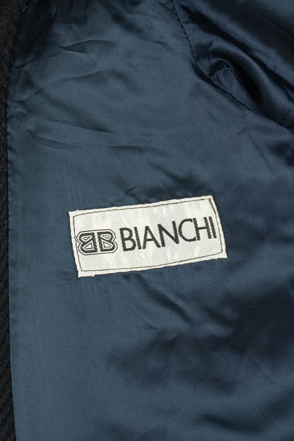 Cappotto Spinato Lungo Blu in Lana- IT 50