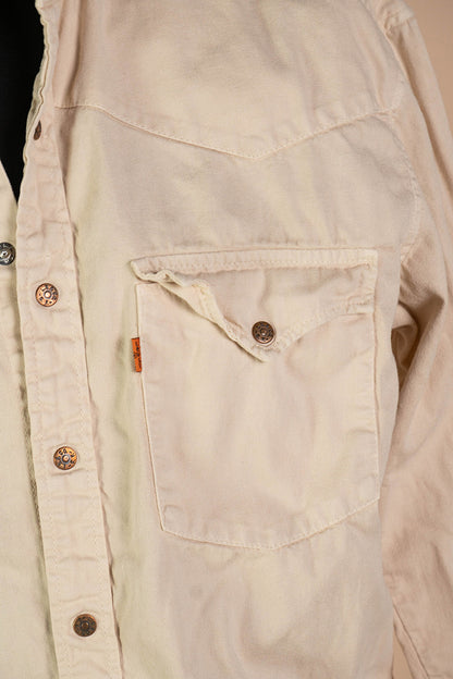 1990 Camicia da lavoro Levi's Orange Tab Beige- XL