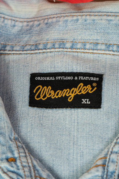 1980 Camicia Texana Denim Chiara Wrangler - XL