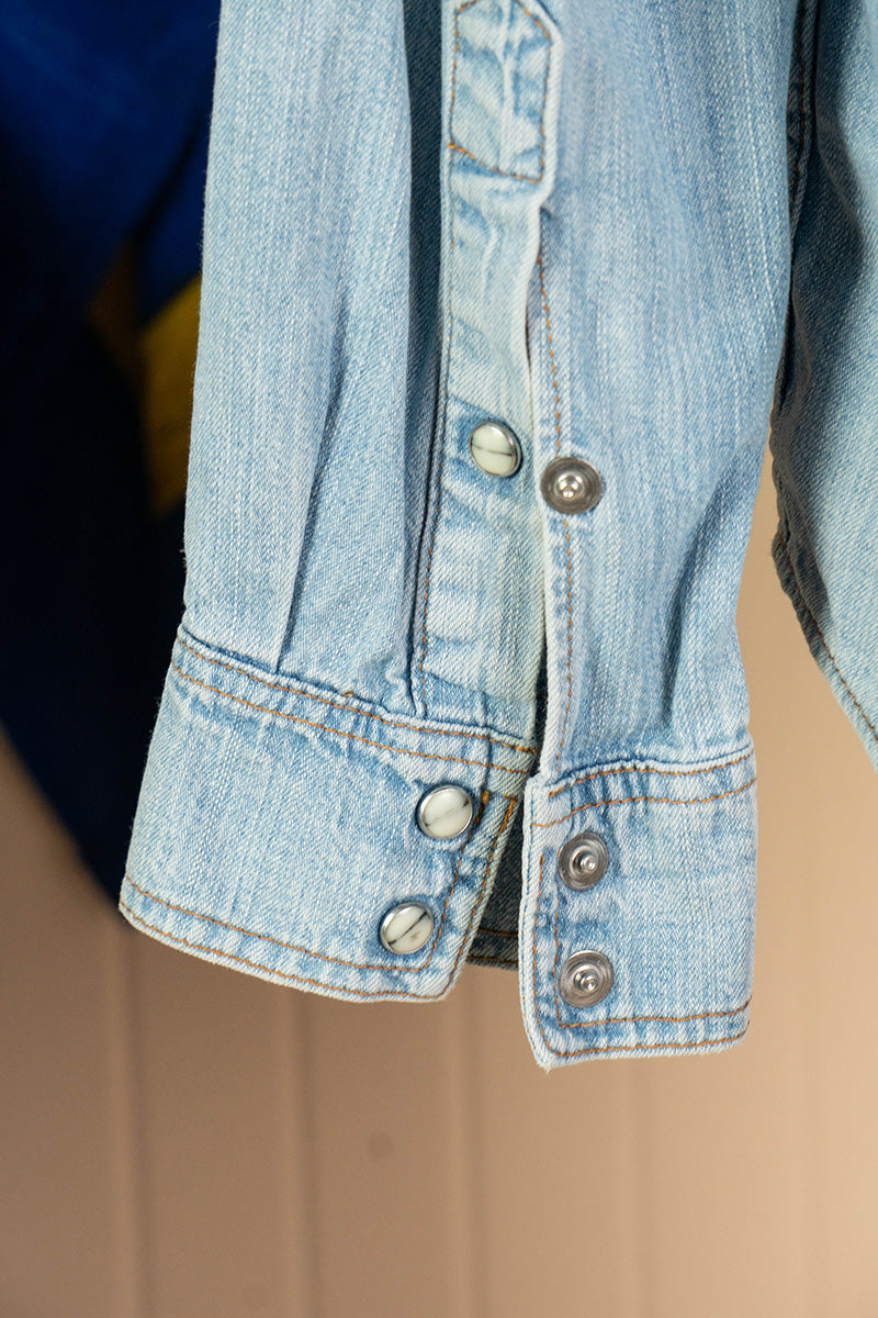 1980 Camicia Texana Denim Chiara Wrangler - XL