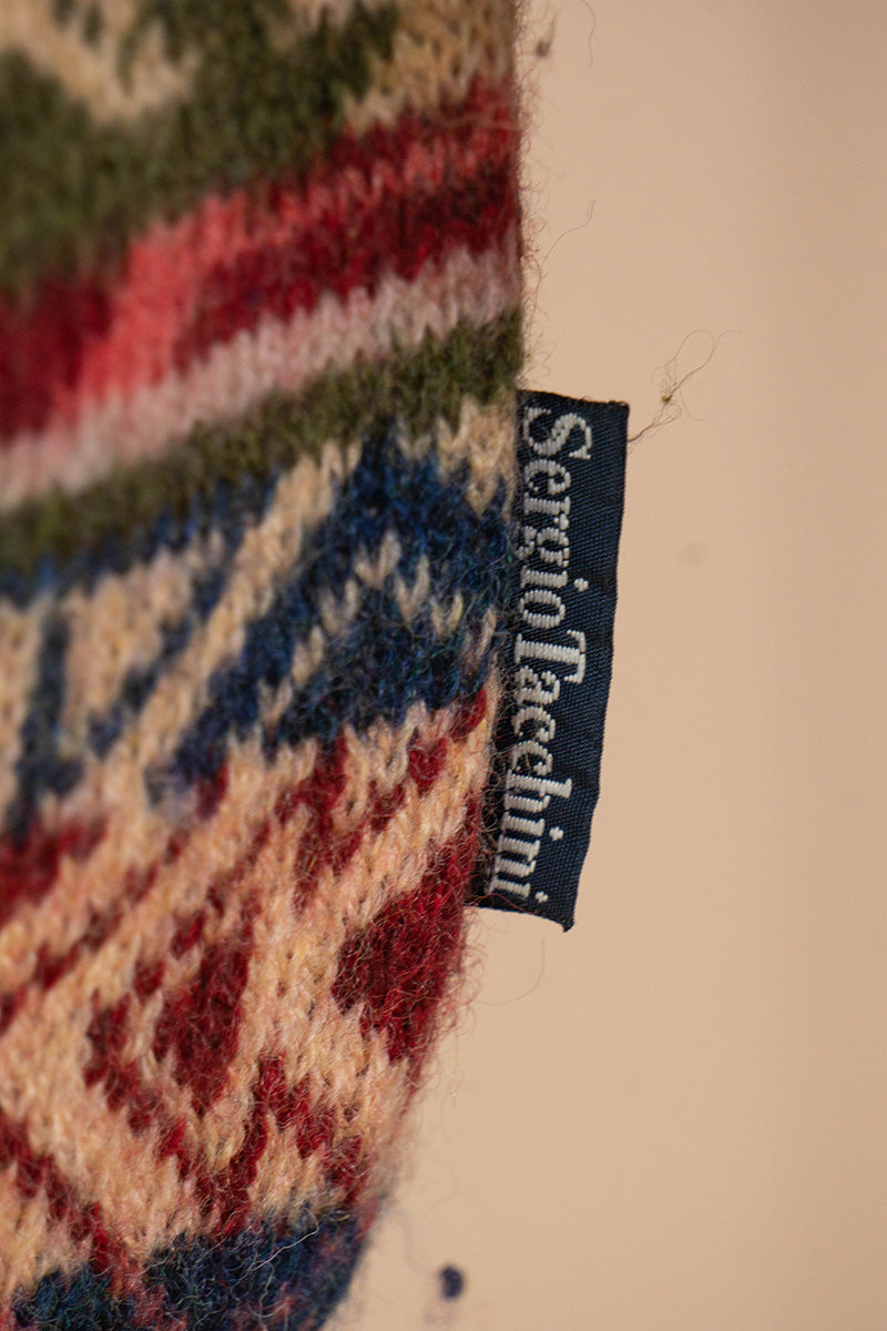 Maglione Vintage Geometrico Sergio Tacchini - L