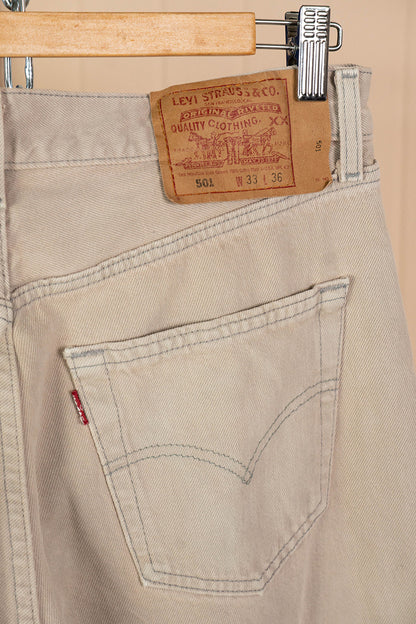 Levi's 501 Made in USA Beige - W 33 L 36