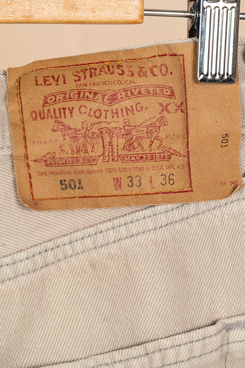 Levi's 501 Made in USA Beige - W 33 L 36