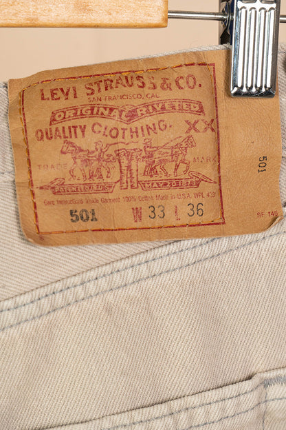 Levi's 501 Made in USA Beige - W 33 L 36