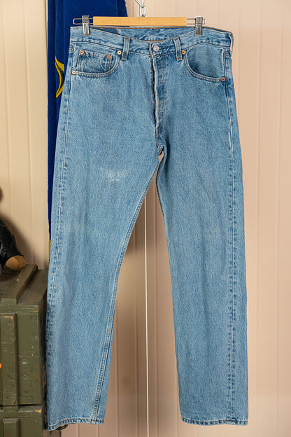 Levi's 501 Made in Usa Indaco Medio - W 33 L 32