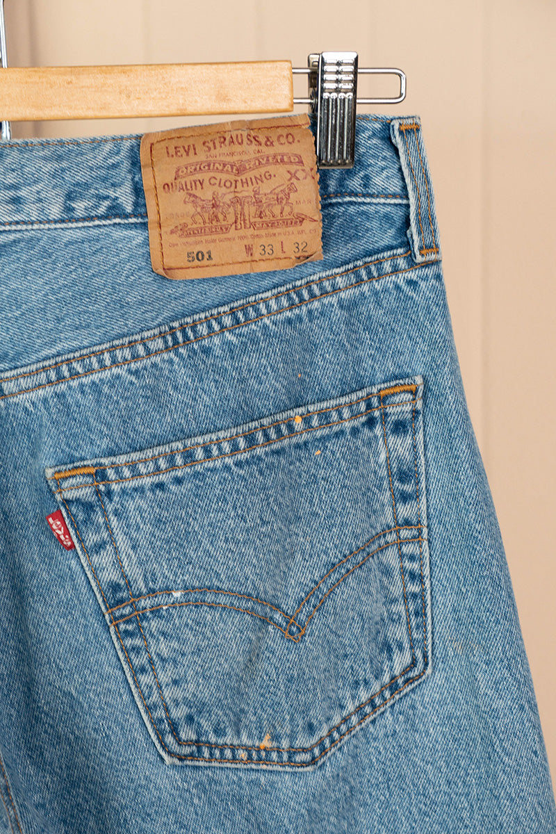 Levi's 501 Made in Usa Indaco Medio - W 33 L 32