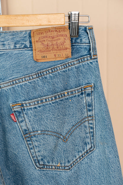 Levi's 501 Made in Usa Indaco Medio - W 33 L 32