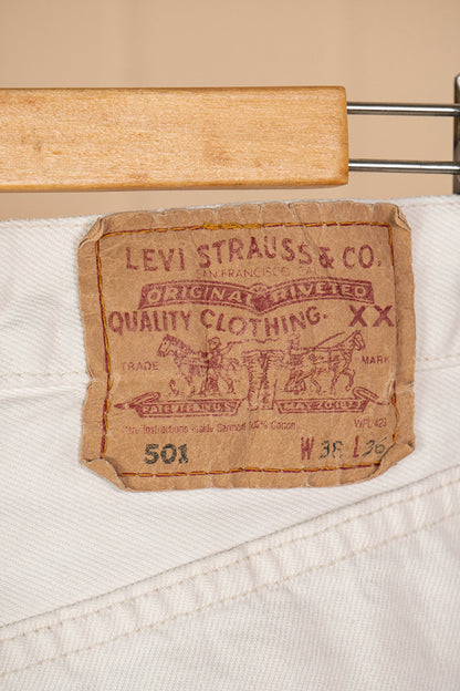 Jeans Levi's 501 Bianchi anni '90- W38 L 36