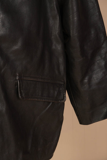 1990 Giacca in Pelle Marrone Chevignon "XXL"