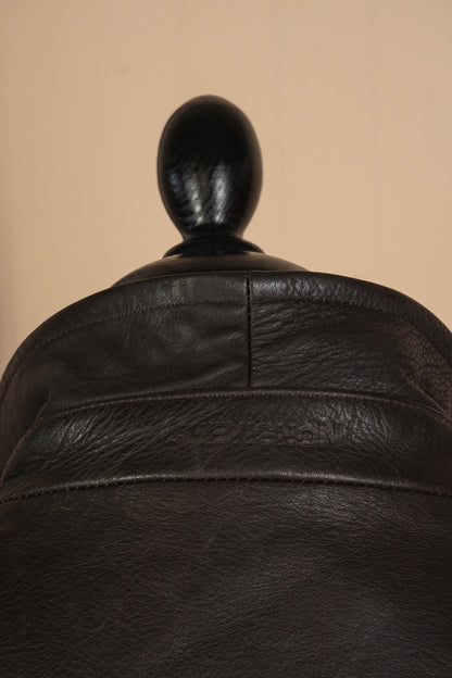 1990 Giacca in Pelle Marrone Chevignon "XXL"
