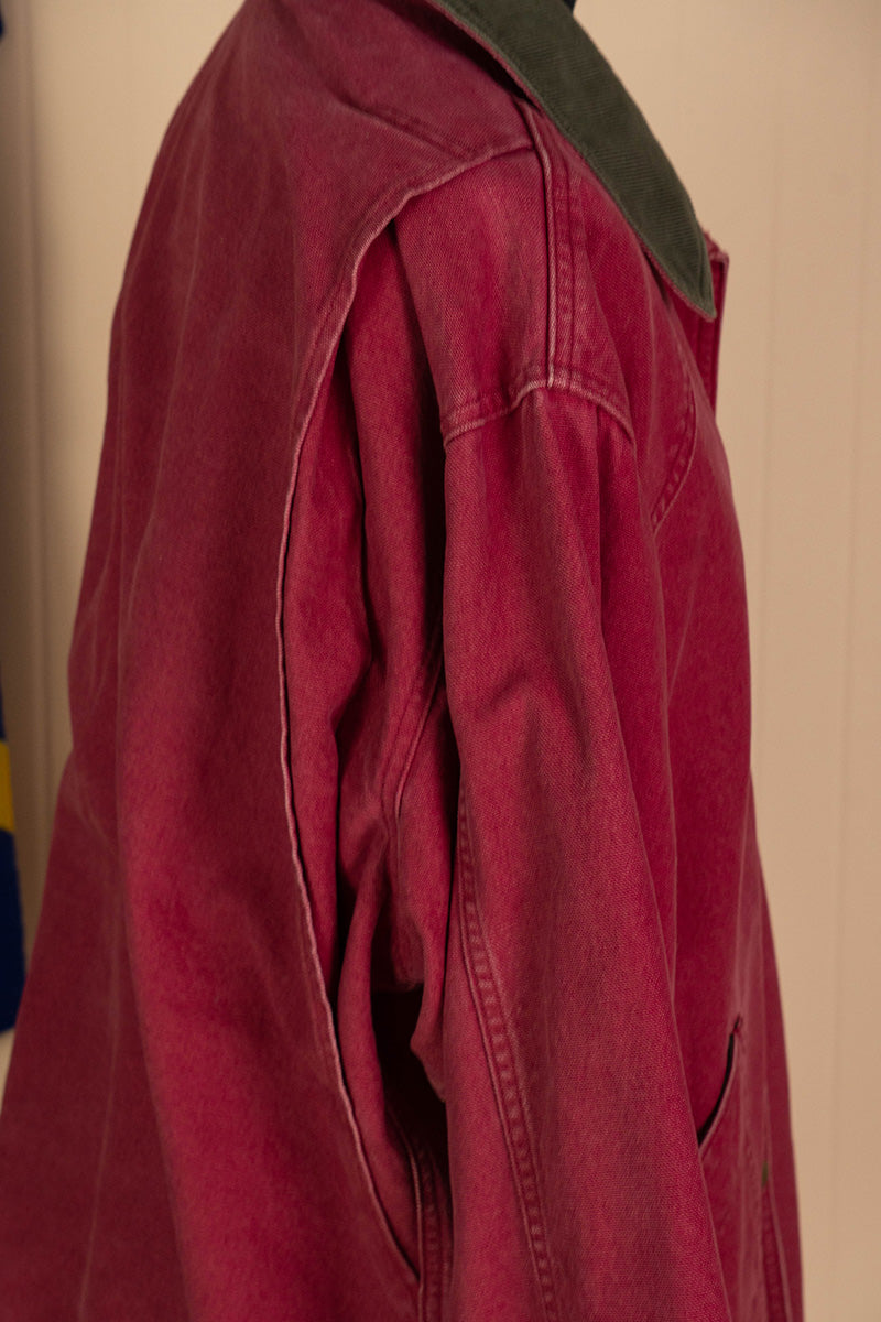 1990 Giacca da Caccia Vintage L.L Bean Crimson Red "3XL"