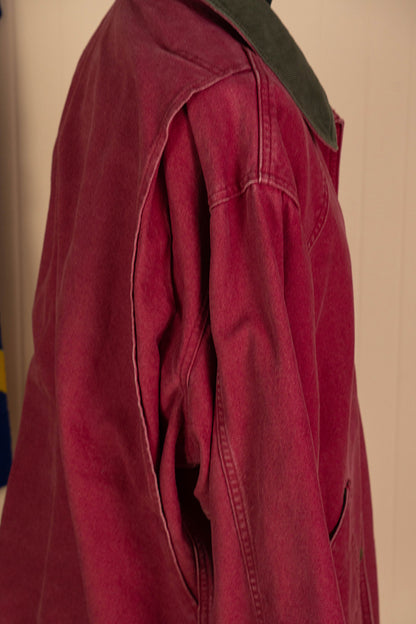 1990 Giacca da Caccia Vintage L.L Bean Crimson Red "3XL"