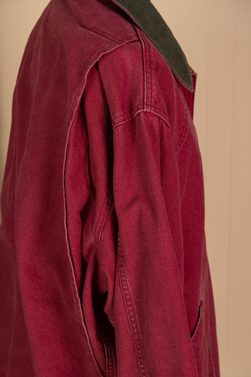 1990 Giacca da Caccia Vintage L.L Bean Crimson Red "3XL"