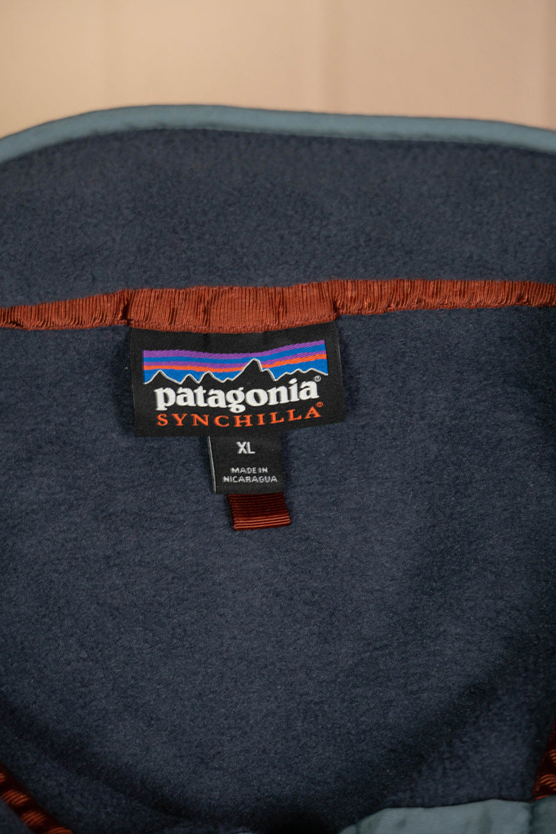 Patagonia Synchilla Grigio e Mattone "XL"