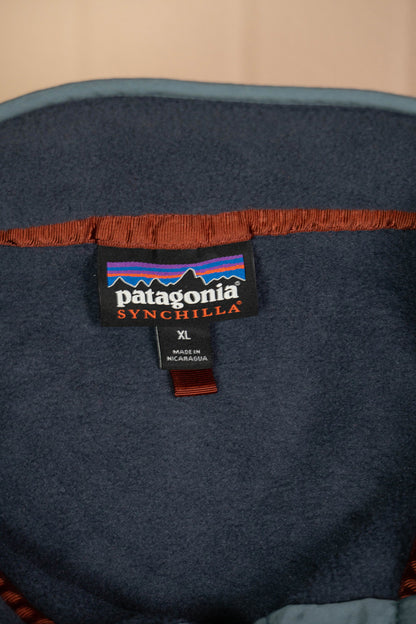 Patagonia Synchilla Grigio e Mattone "XL"