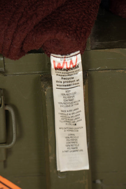 Pile Patagonia Burgundy con cappuccio "M"