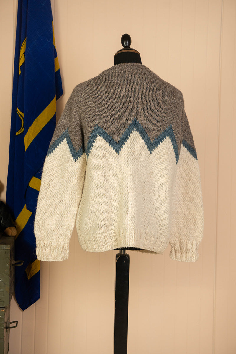 1980 Maglione Fisherman Norvegese Hand Made "XL"