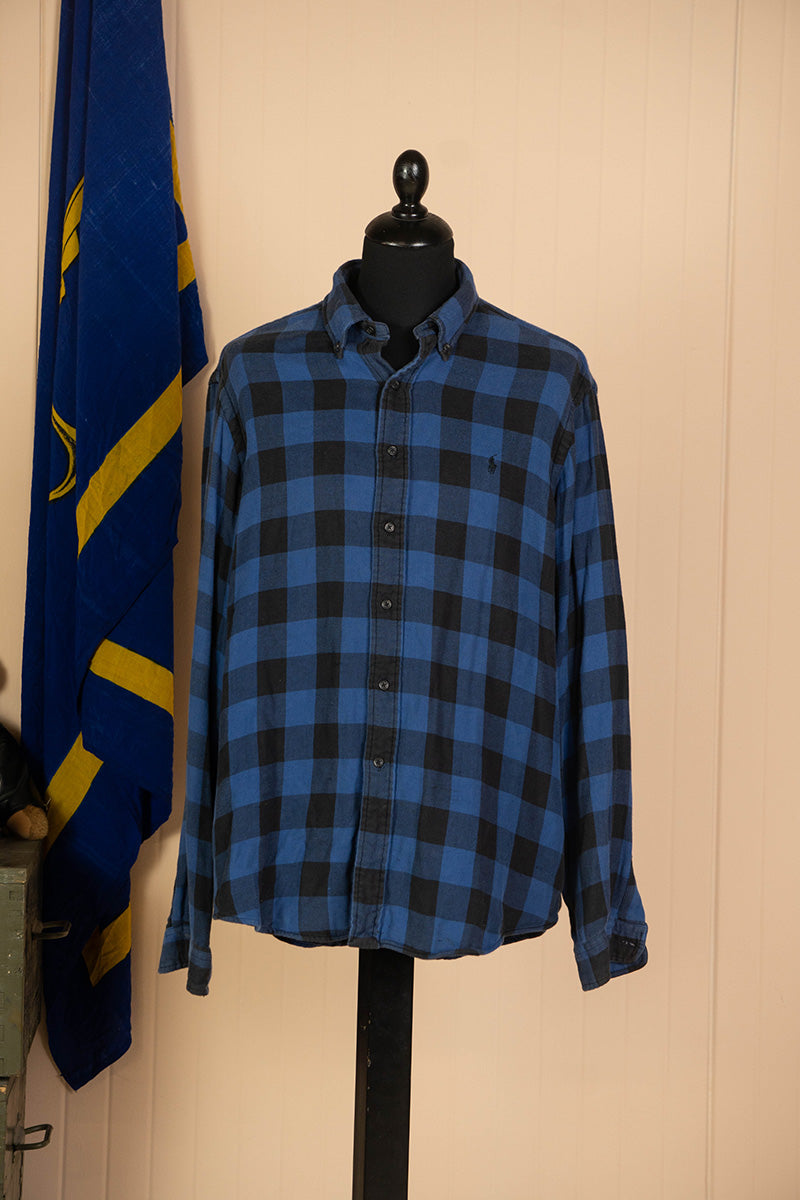 Camicia Polo Ralph Lauren vintage 1990 scacchi "XL"