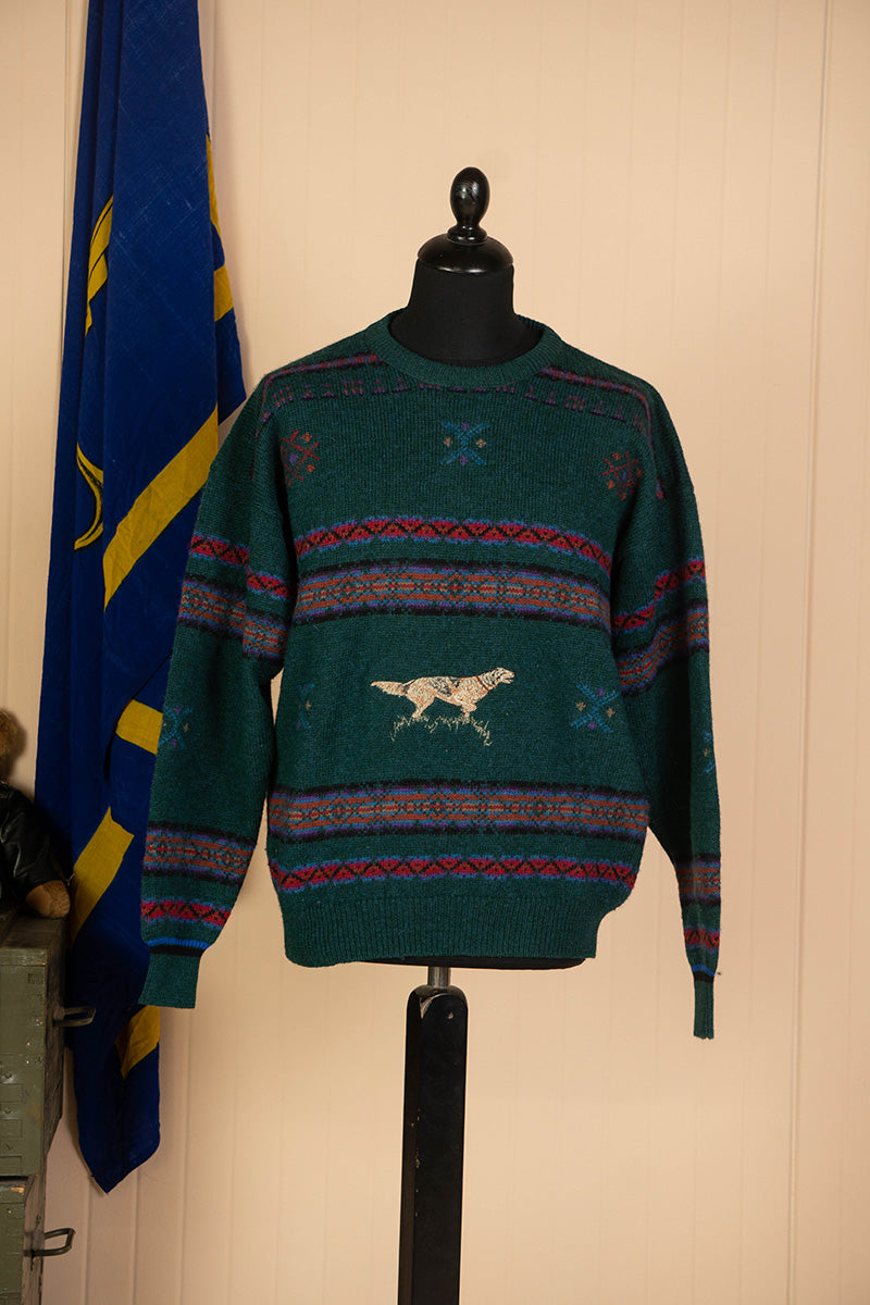 1980 Maglione Woolrich Intarsiato Vintage "L"