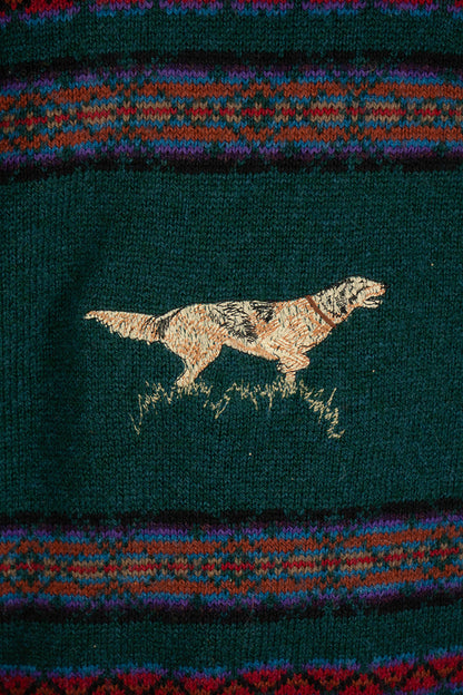 1980 Maglione Woolrich Intarsiato Vintage "L"