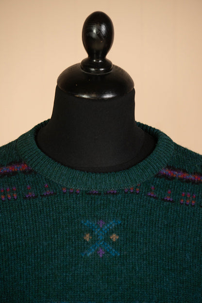 1980 Maglione Woolrich Intarsiato Vintage "L"