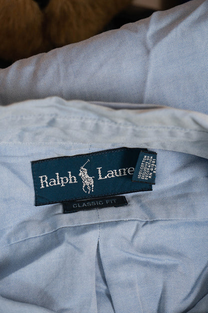 1990 Camicia Ralph Lauren Azzurra Classic Fit "L"