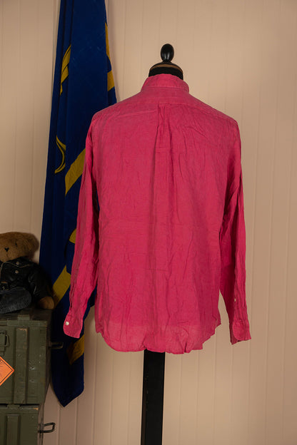 Camicia Ralph Lauren in Lino Rosa "L"