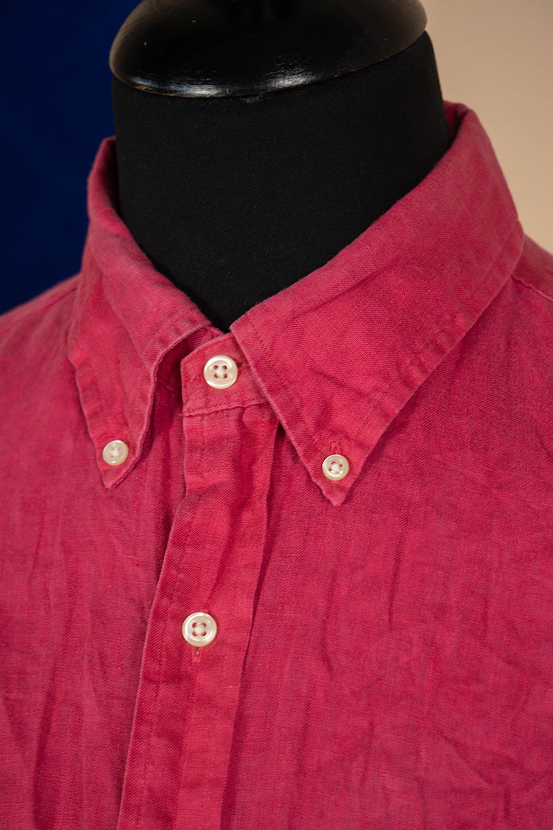 Camicia Ralph Lauren in Lino Rosa "L"