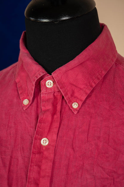 Camicia Ralph Lauren in Lino Rosa "L"
